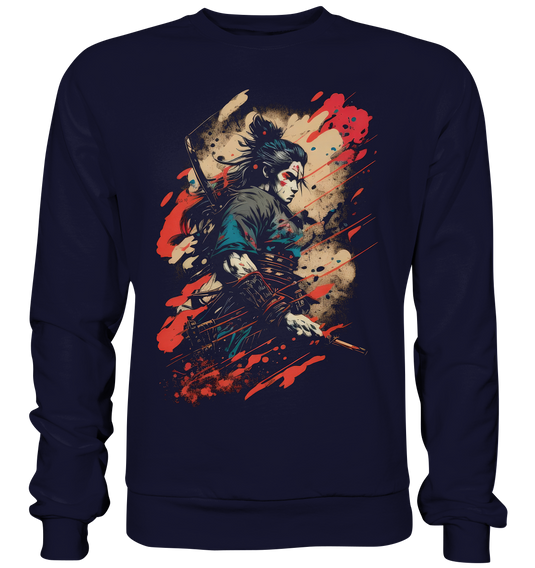 Herren Sweatshirt Pullover Unisex für Damen und Herren Samurai Bushido Japan Katana 8115