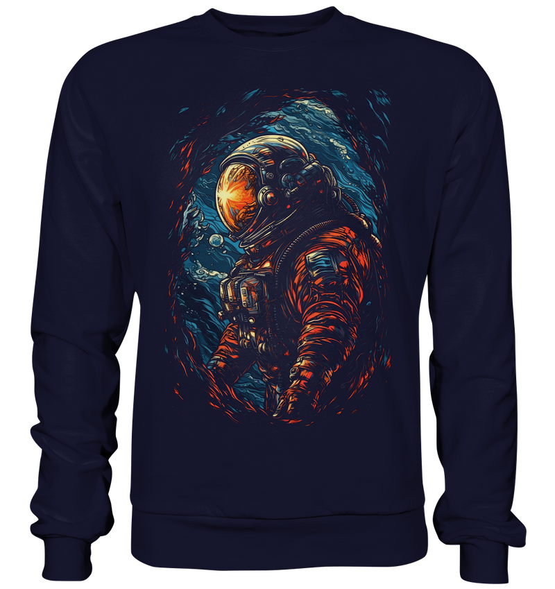 Laden Sie das Bild in Galerie -Viewer, Herren Sweatshirt Pullover Unisex für Damen und Herren Astronaut Retro NASA Universum 2446
