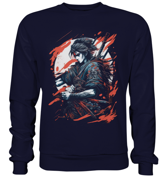 Herren Sweatshirt Pullover Unisex für Damen und Herren Samurai Bushido Japan Katana 7910