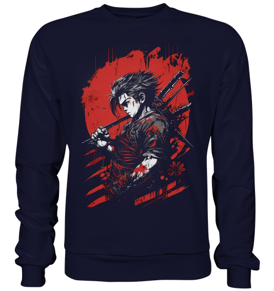 Herren Sweatshirt Pullover Unisex für Damen und Herren Samurai Bushido Japan Katana 8763