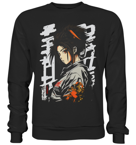 Herren Sweatshirt Pullover Unisex für Damen und Herren Anime und Manga mit Kanji im Streetwear Look 9303
