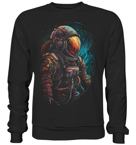 Herren Sweatshirt Pullover Unisex für Damen und Herren Astronaut Retro NASA Universum 2481 - DragonHive