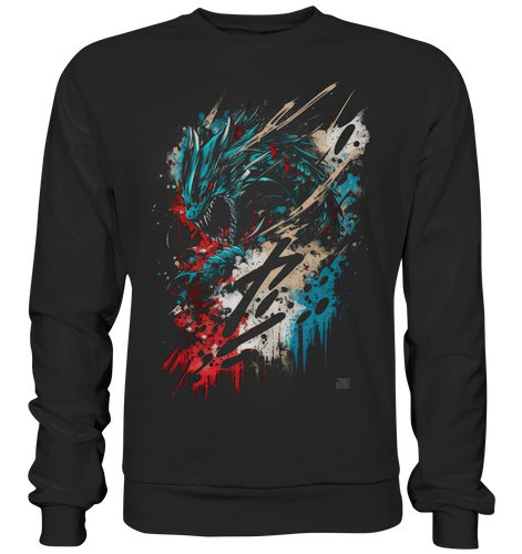 Herren Sweatshirt Pullover Unisex für Damen und Herren Dragon - Samurai Bushido Japan Katana Drache 8835 - DragonHive
