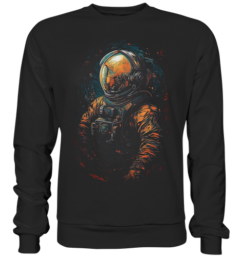 Herren Sweatshirt Pullover Unisex für Damen und Herren Astronaut Retro NASA Universum 9404 - DragonHive