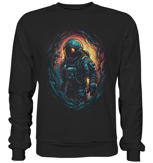 Herren Sweatshirt Pullover Unisex für Damen und Herren Astronaut Retro NASA Universum 9561 - DragonHive