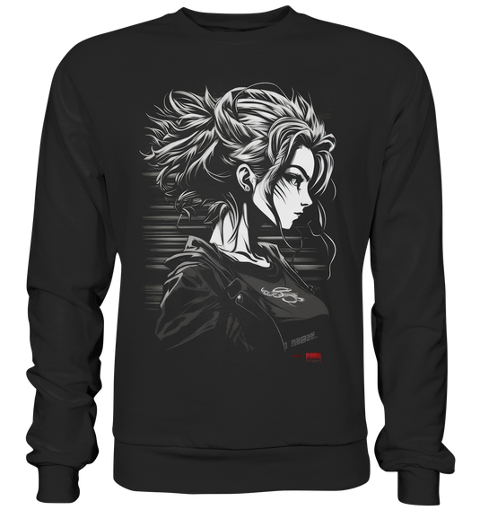 Herren Sweatshirt Pullover Unisex für Damen und Herren Anime und Manga mit Kanji im Streetwear Look 9260