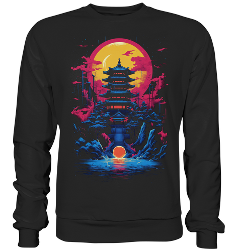 Herren Sweatshirt Pullover Unisex für Damen und Herren Anime Samurai Bushido Japan Japanischer Tempel 2473