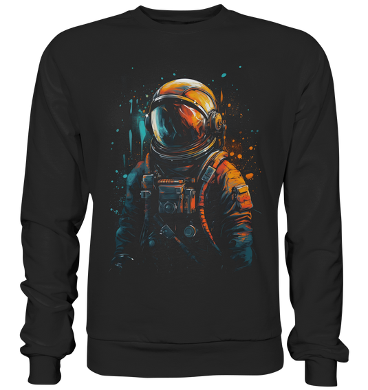 Herren Sweatshirt Pullover Unisex für Damen und Herren Astronaut Retro NASA Universum 4288 - DragonHive
