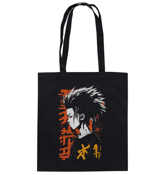 Baumwolltasche Tragetasche bedruckt Größe: 38x42 cm Anime und Manga mit Kanji im Streetwear Look 8764