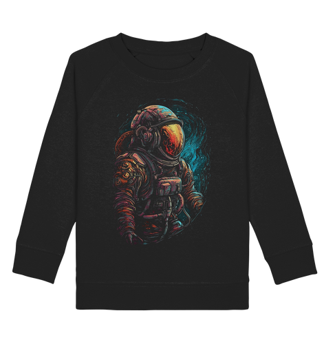 Kids Sweatshirt für Kinder Jungen und Mädchen Astronaut Retro NASA Universum 2481 - DragonHive