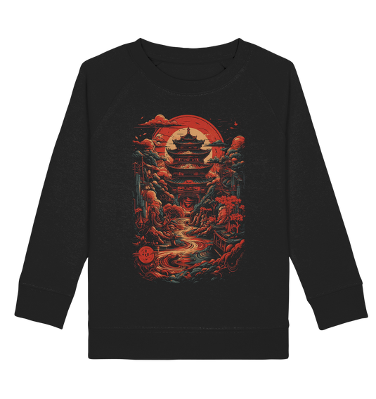 Kids Sweatshirt für Kinder Jungen und Mädchen Anime Samurai Bushido Japan Japanischer Tempel 1538 - DragonHive