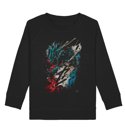 Kids Sweatshirt für Kinder Jungen und Mädchen Dragon - Samurai Bushido Japan Katana Drache 8835 - DragonHive