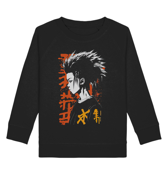 Kids Sweatshirt für Kinder Jungen und Mädchen Anime und Manga mit Kanji im Streetwear Look 8764