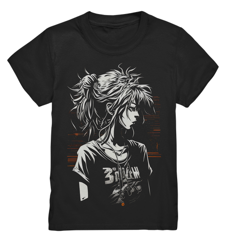 Kids T-Shirt für Kinder Jungen und Mädchen Anime und Manga mit Kanji im Streetwear Look 8461