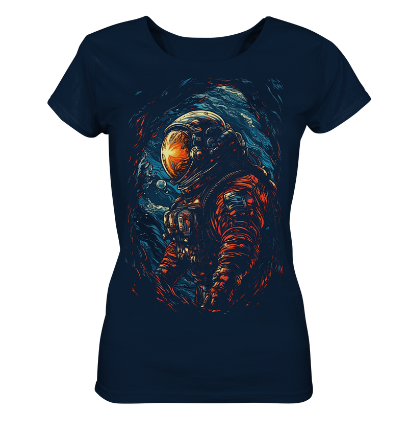 Laden Sie das Bild in Galerie -Viewer, Damen Shirt Frauen T-Shirt Lady Ladies Astronaut Retro NASA Universum 2446
