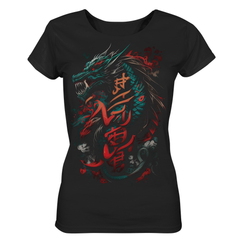 Damen Shirt Frauen T-Shirt Lady Ladies Dragon - Samurai Bushido Japan Katana Drache 8969 - DragonHive