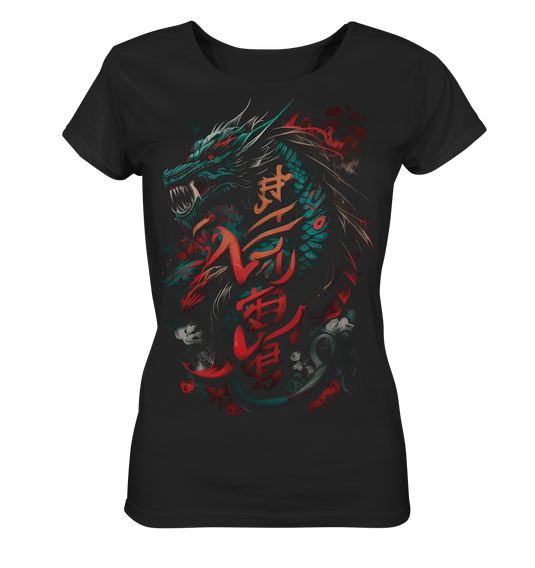 Damen Shirt Frauen T-Shirt Lady Ladies Dragon - Samurai Bushido Japan Katana Drache 8969 - DragonHive