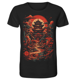 Herren T-Shirt Anime Samurai Bushido Japan Japanischer Tempel 1538 - DragonHive