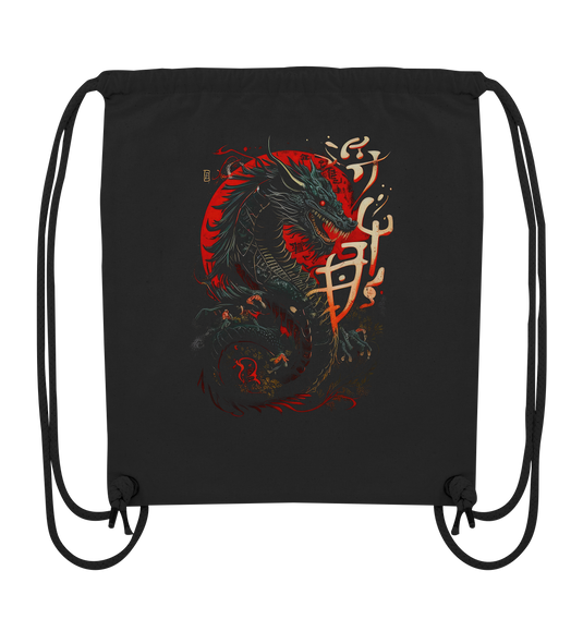 Gymbag Turnbeutel bedruckt Dragon - Samurai Bushido Japan Katana Drache 3952 - DragonHive