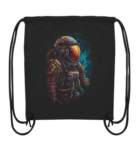 Gymbag Turnbeutel bedruckt Astronaut Retro NASA Universum 2481 - DragonHive