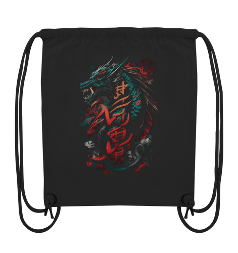 Gymbag Turnbeutel bedruckt Dragon - Samurai Bushido Japan Katana Drache 8969 - DragonHive