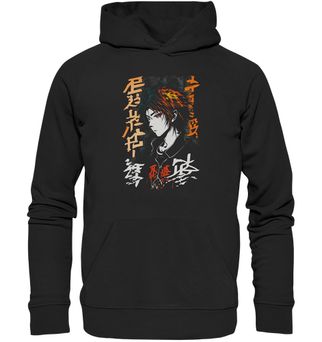 Unisex Hoodie Kapuzenpullover für Männer und Frauen Anime und Manga mit Kanji im Streetwear Look 8322