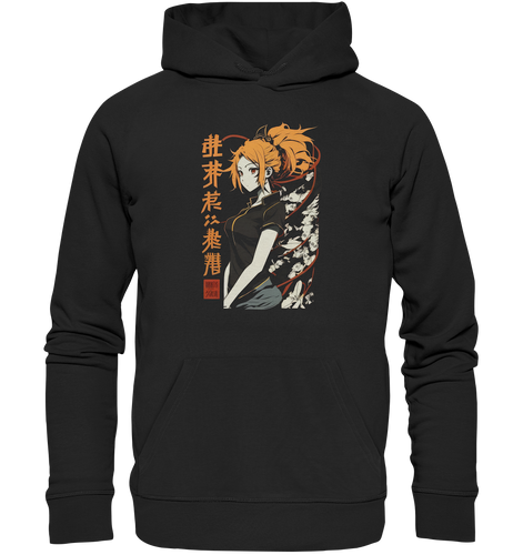 Unisex Hoodie Kapuzenpullover für Männer und Frauen Anime und Manga mit Kanji im Streetwear Look 5654