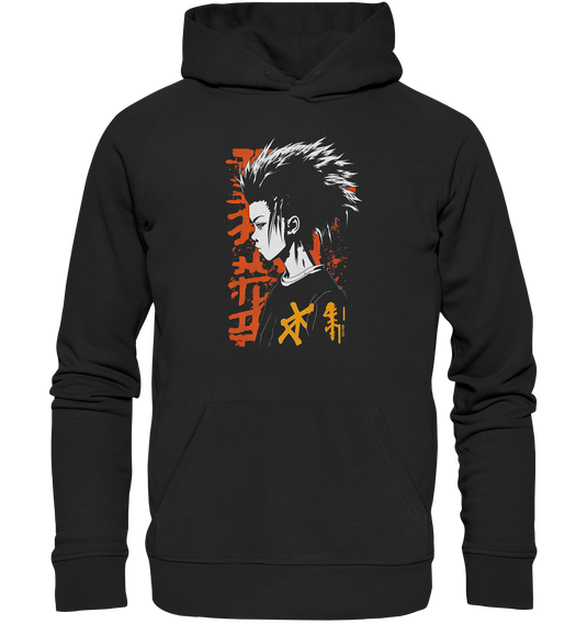 Unisex Hoodie Kapuzenpullover für Männer und Frauen Anime und Manga mit Kanji im Streetwear Look 8764