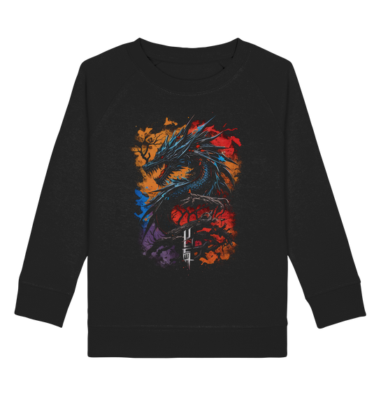Kids sweatshirt for children boys and girls Dragon - Samurai Bushido Japan Katana Dragon 1582