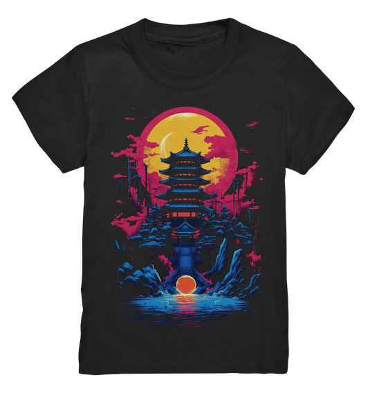 Kids T-Shirt for Children Boys and Girls Anime Samurai Bushido Japan Japanese Temple 2473