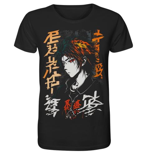Men's t-shirt anime and manga with kanji in streetwear look 8322