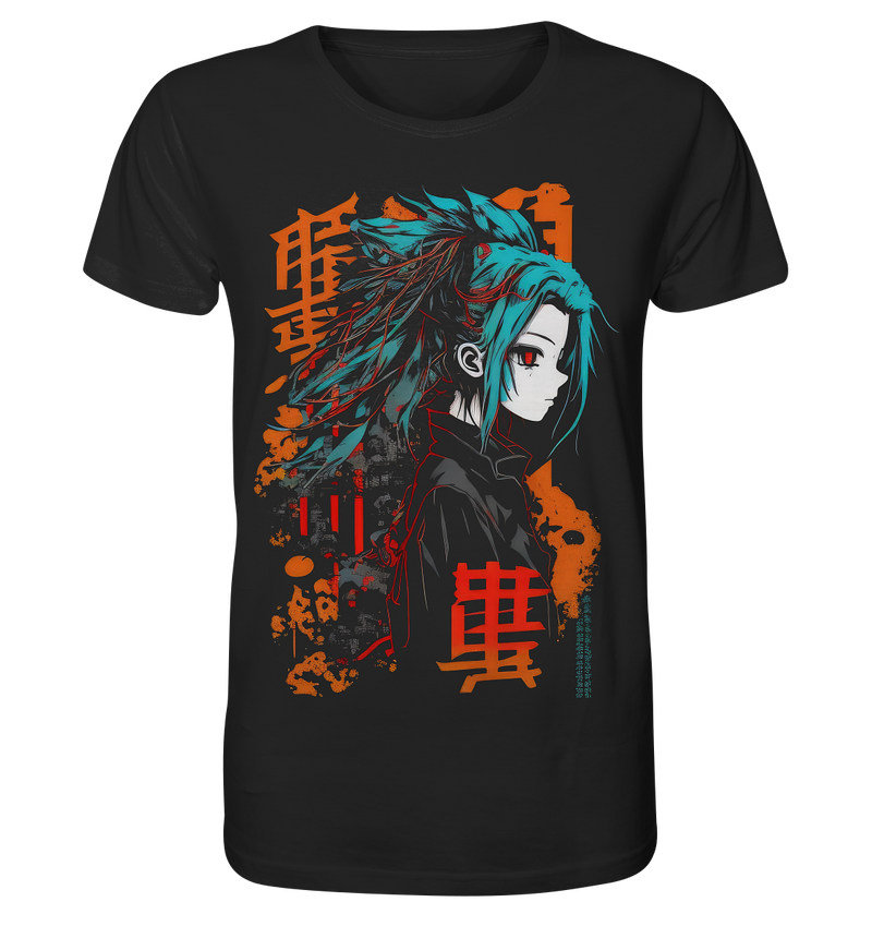 Load image into Gallery viewer, Men&#39;s t-shirt anime and manga with kanji in streetwear look 1966
